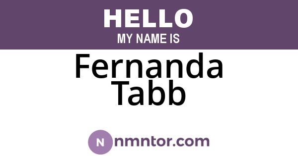Fernanda Tabb