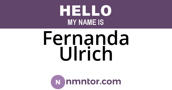Fernanda Ulrich