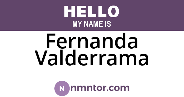 Fernanda Valderrama