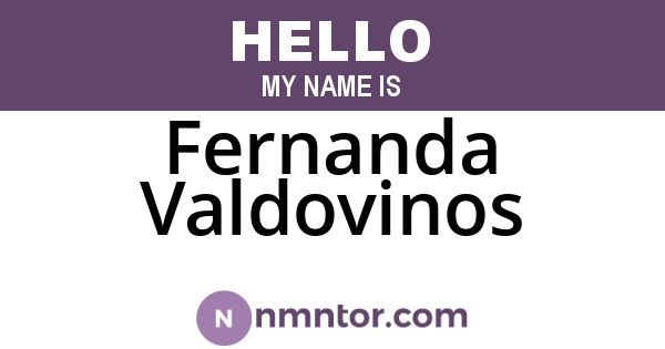 Fernanda Valdovinos