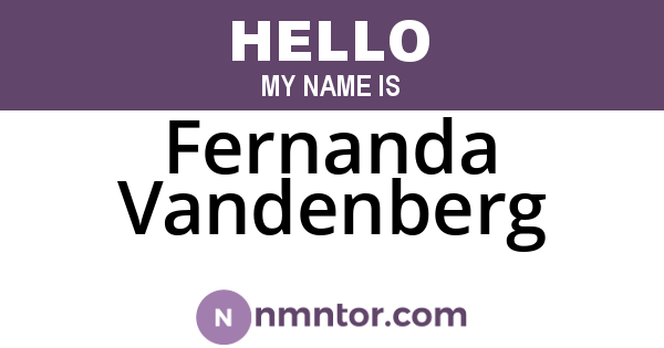 Fernanda Vandenberg