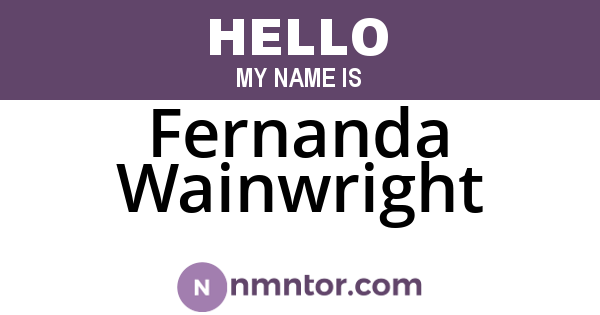 Fernanda Wainwright