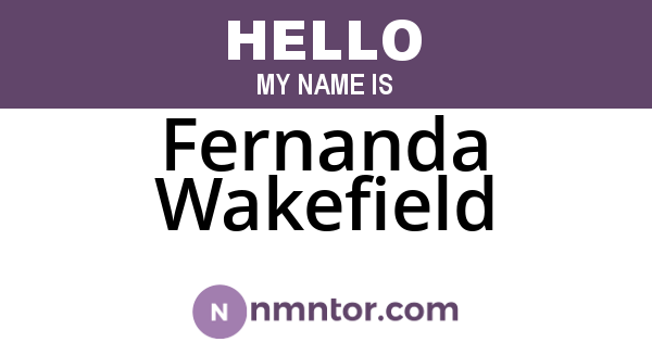 Fernanda Wakefield