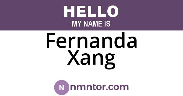 Fernanda Xang