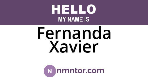 Fernanda Xavier