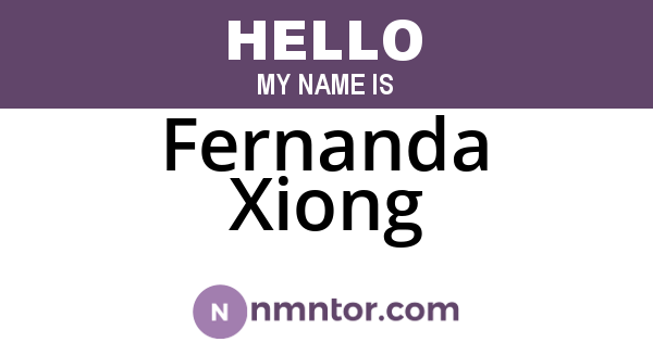 Fernanda Xiong