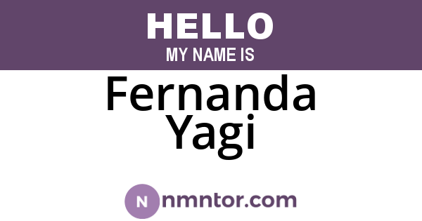 Fernanda Yagi