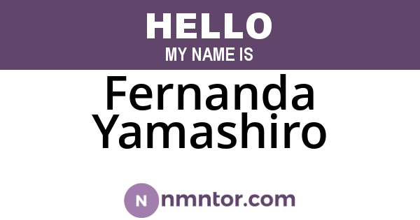 Fernanda Yamashiro