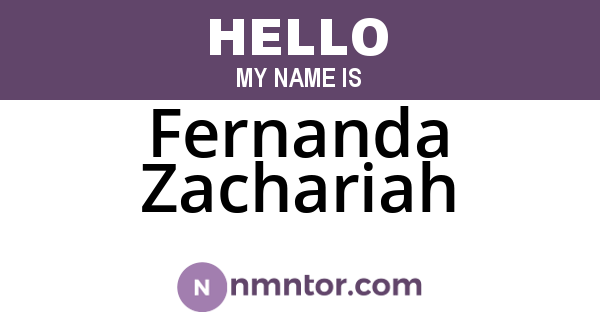 Fernanda Zachariah