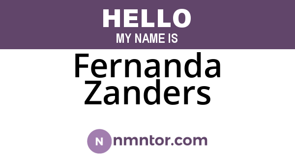Fernanda Zanders