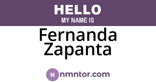 Fernanda Zapanta