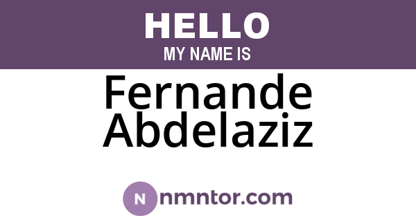Fernande Abdelaziz