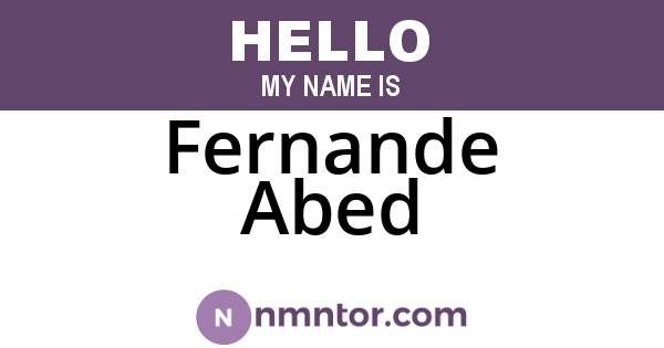 Fernande Abed