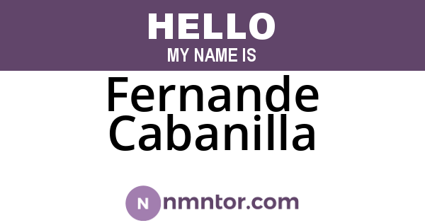Fernande Cabanilla