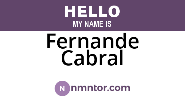 Fernande Cabral