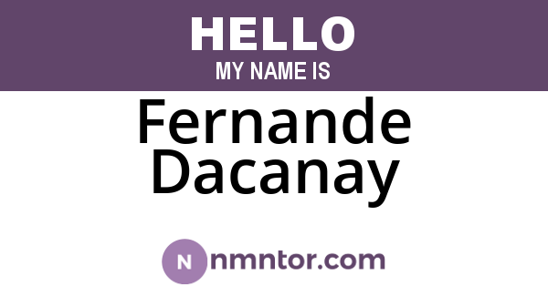 Fernande Dacanay