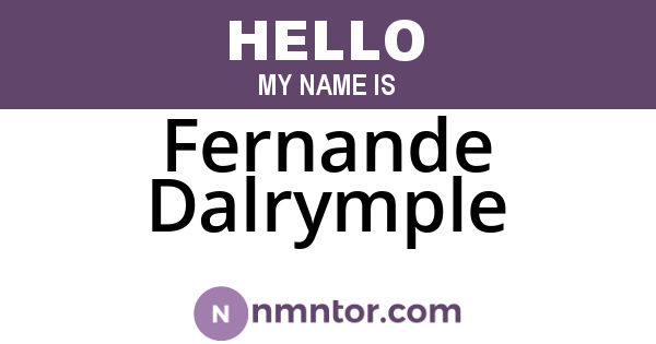 Fernande Dalrymple