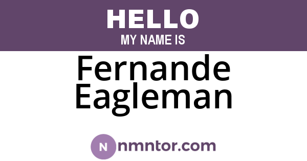 Fernande Eagleman