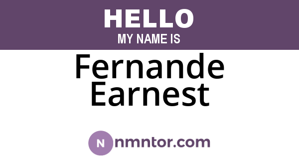 Fernande Earnest
