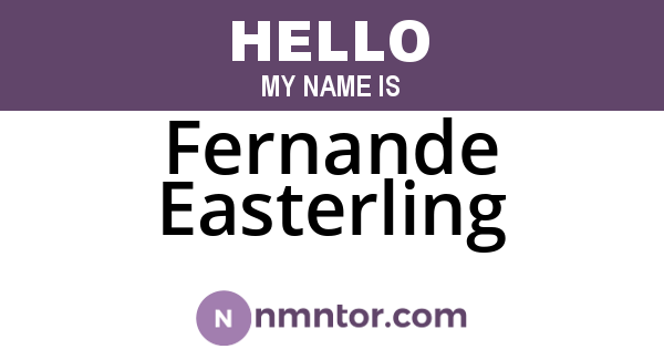 Fernande Easterling