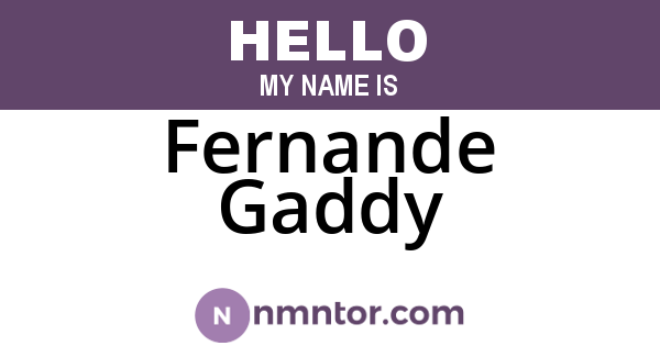 Fernande Gaddy