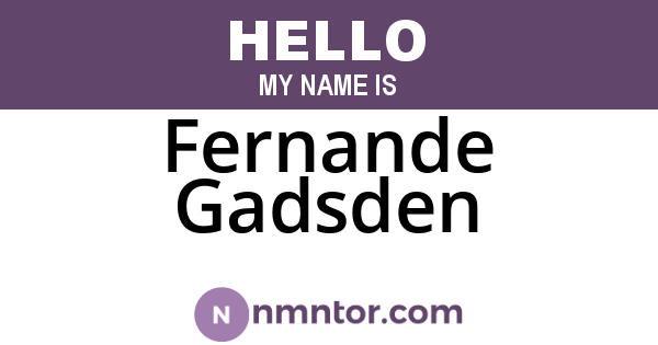 Fernande Gadsden