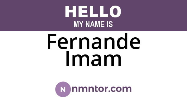 Fernande Imam