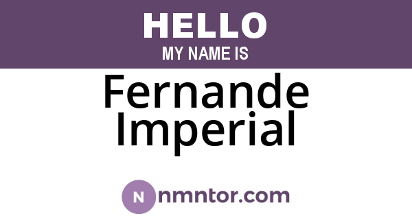 Fernande Imperial