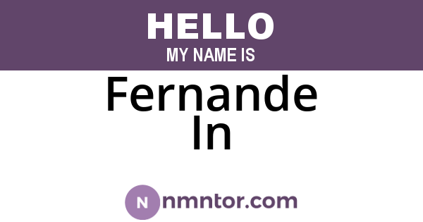 Fernande In