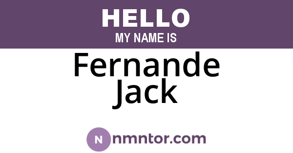 Fernande Jack