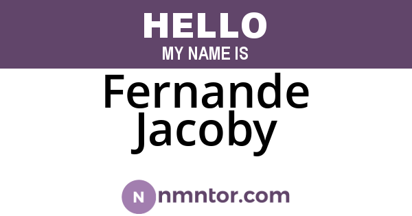 Fernande Jacoby