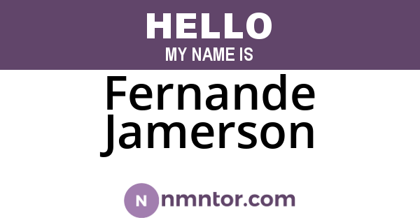 Fernande Jamerson