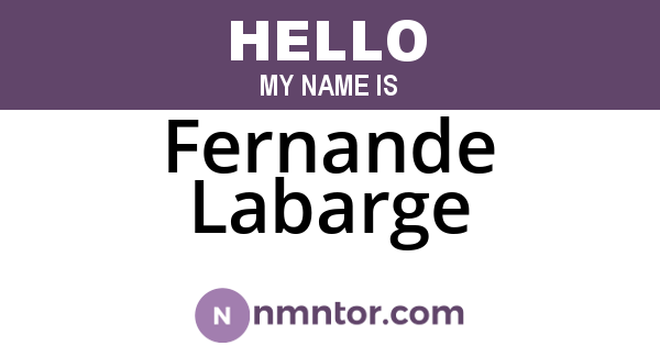 Fernande Labarge