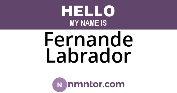 Fernande Labrador