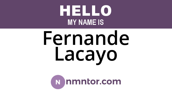 Fernande Lacayo