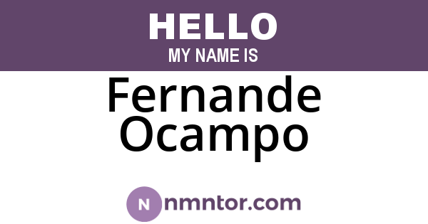 Fernande Ocampo