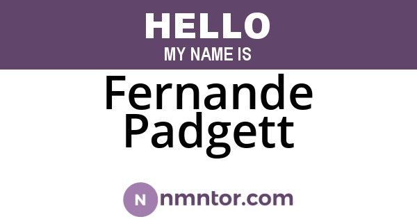 Fernande Padgett