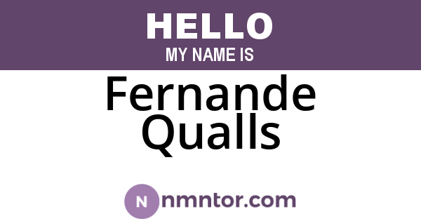 Fernande Qualls