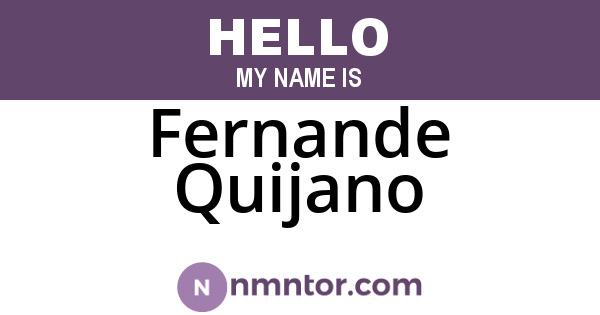 Fernande Quijano
