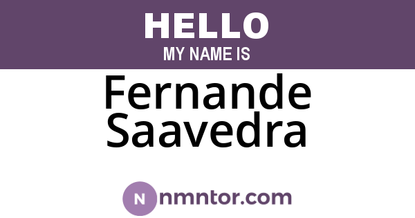 Fernande Saavedra