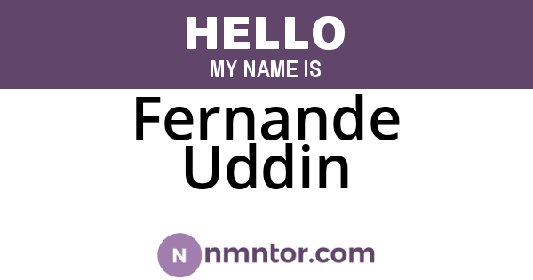 Fernande Uddin