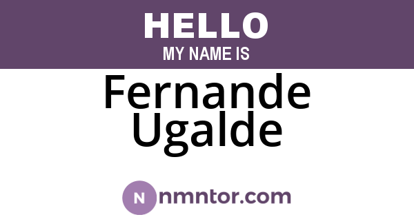 Fernande Ugalde