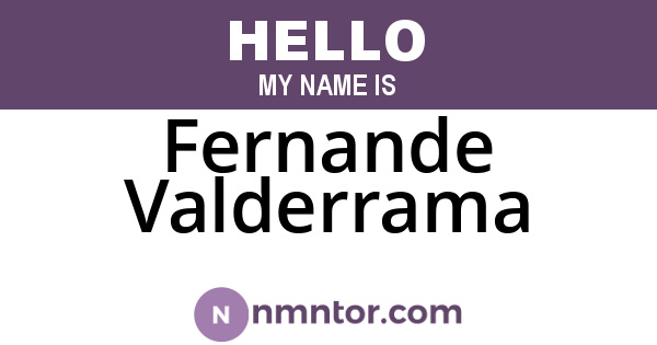 Fernande Valderrama