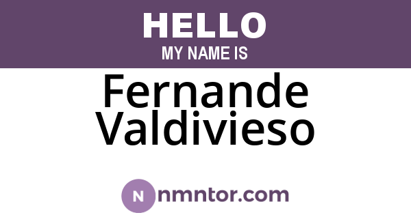 Fernande Valdivieso