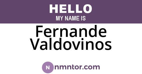 Fernande Valdovinos
