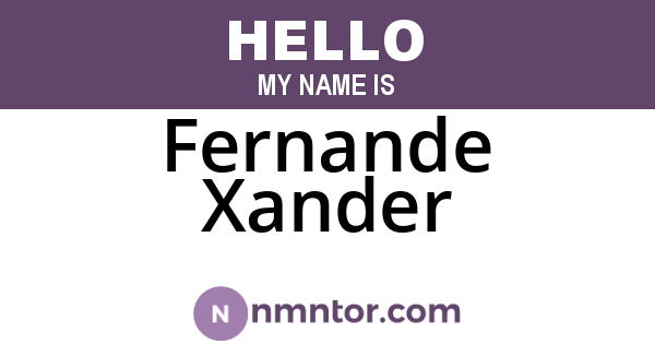 Fernande Xander