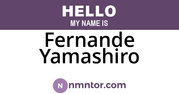 Fernande Yamashiro