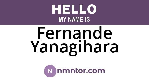 Fernande Yanagihara