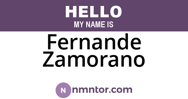 Fernande Zamorano