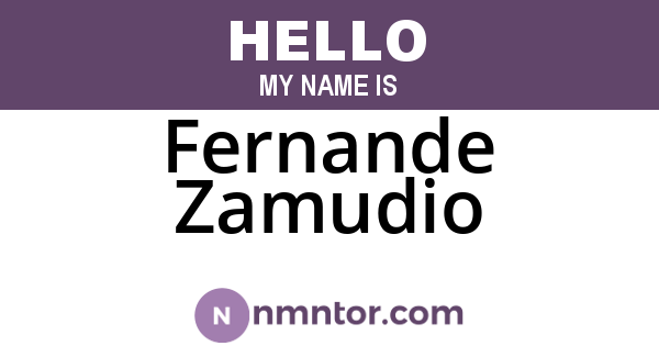 Fernande Zamudio